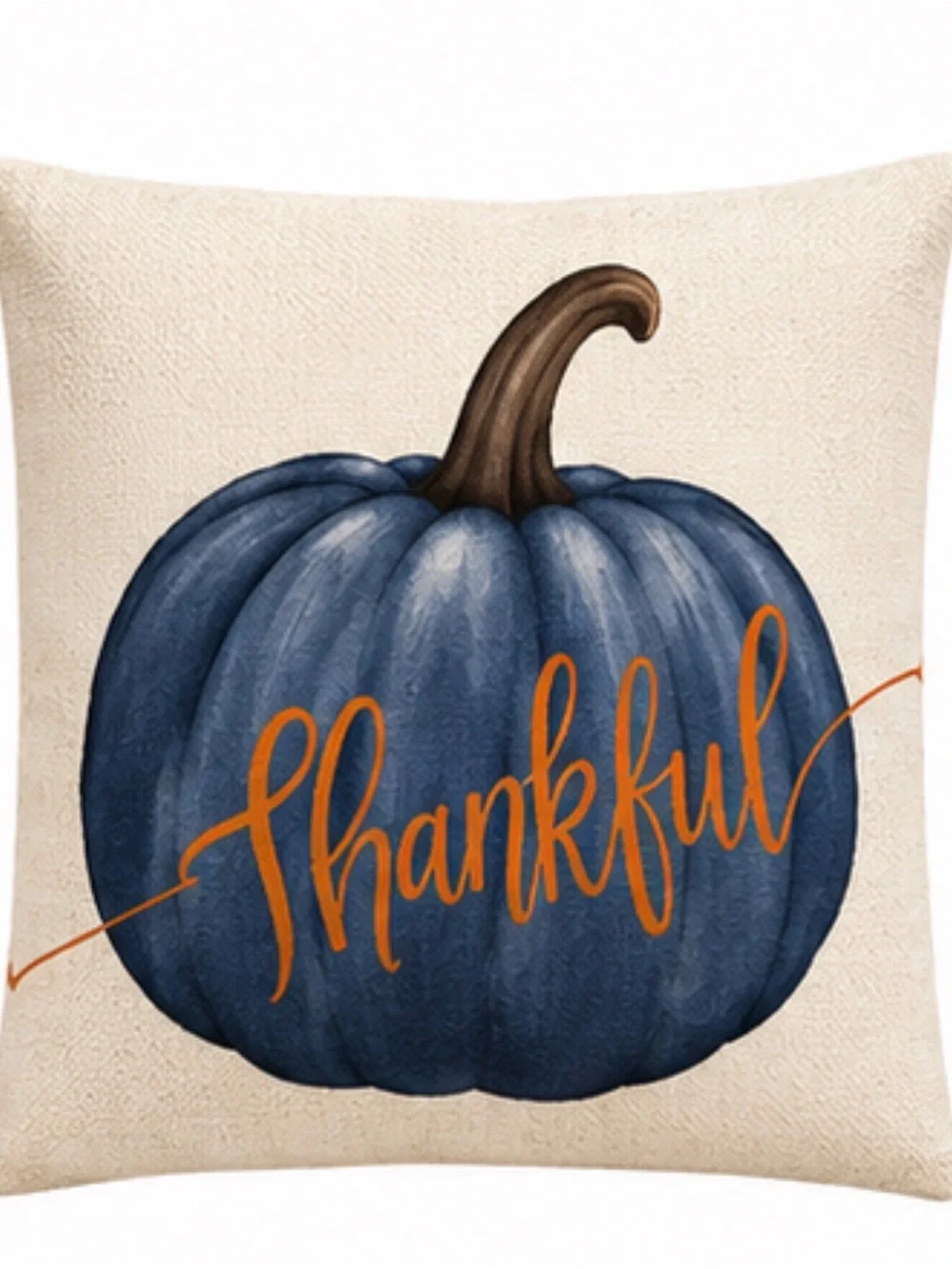 Fall & Autumn Navy Blue and cream 18×18 square Textured Pillow COVERS